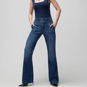 White House Black Market Flare Jeans in Blue